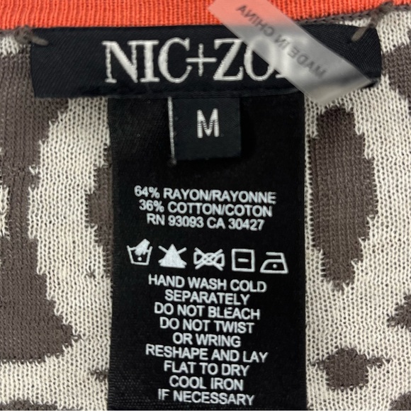 NIC+ZOE Brown and Cream Cardigan Sweater - Picture 4 of 7